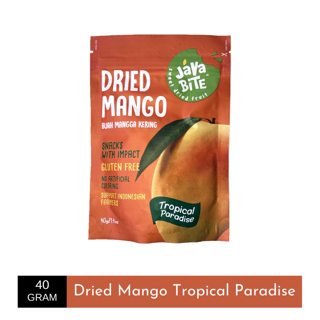 

Aremafood - Dried Mango Tropical Paradise Gluten Free / Buah Mangga Kering Java Bite 40gram