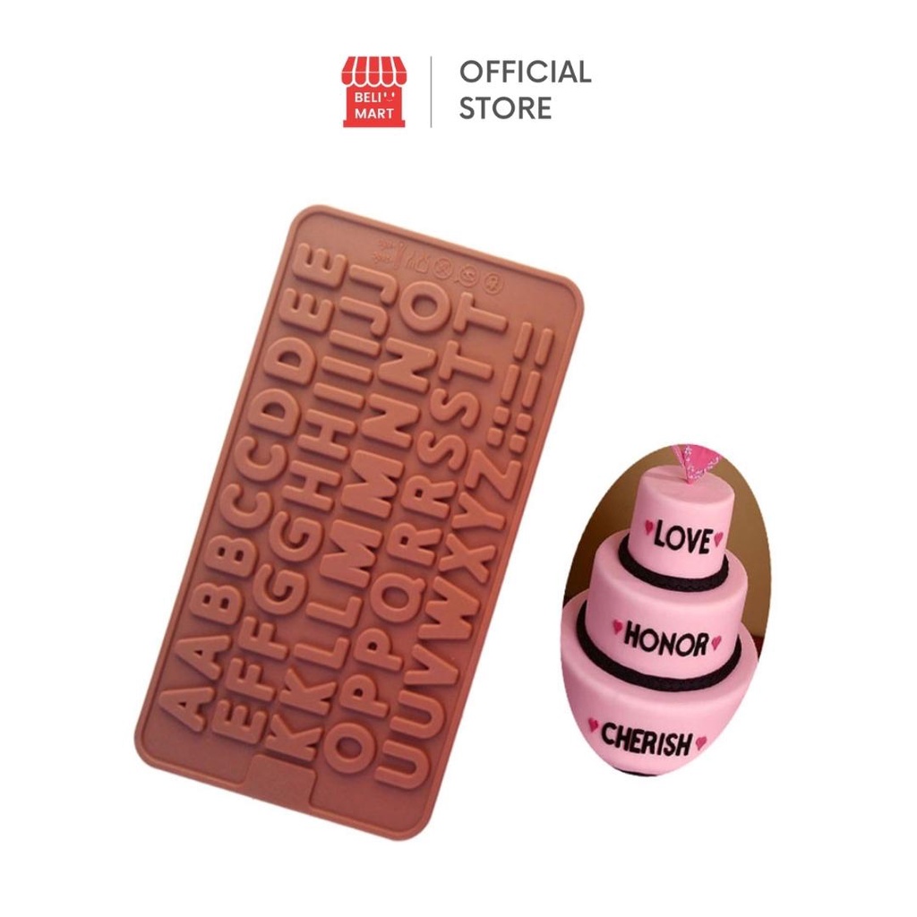 [BELIMART] Silicone Mold Food Grade Motif Alphabet Number | Cetakan Silikon Happy Birthday Simbol Abjad Nomor Makanan Resin Sabun Clay Coklat Fondant