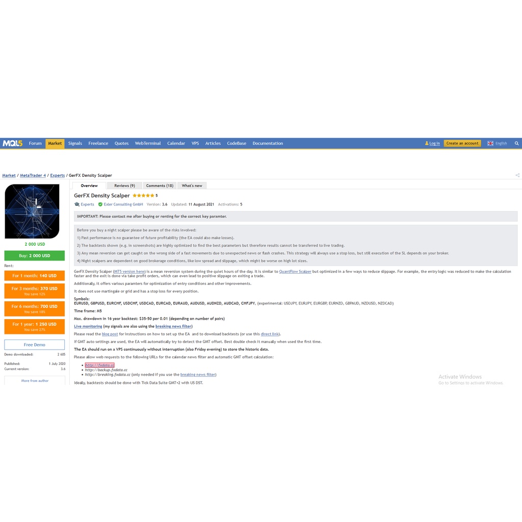 GerFX Density Scalper EA MT4