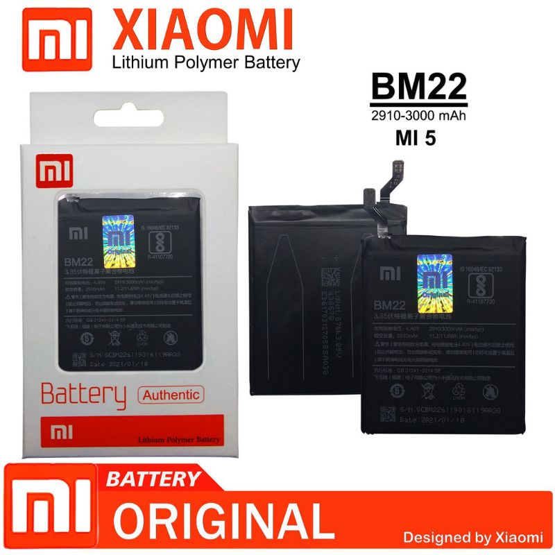 Battery Battray Batre Xiaomi Xiomi Mi5 BM22 Original Batrai Xiaumi BM22 MI5