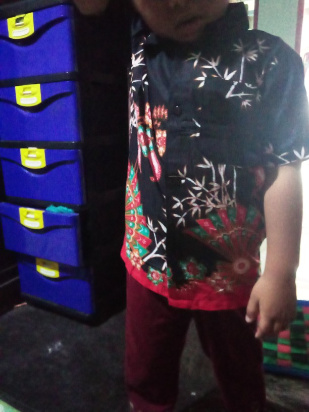 Batik Couple Keluarga Gamis M L Xl Xxl Xxxl Motif Kipas