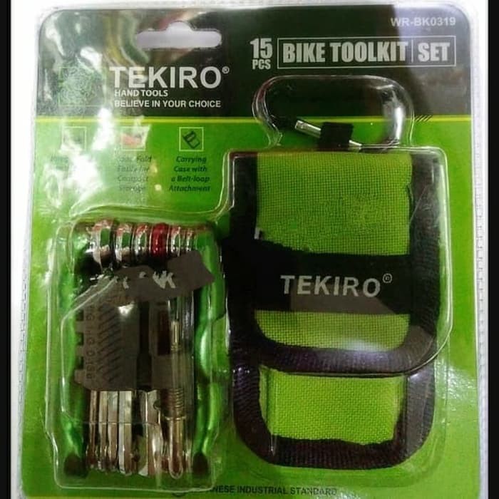 kunci sepeda lipat set 15pcs (bike toolkit set) tekiro