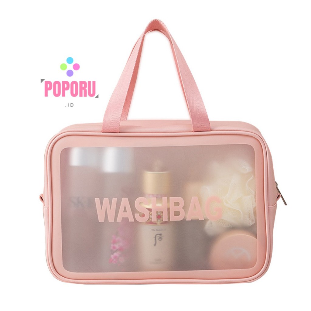 POPORU LARGE POUCH BAG - Tempat Alat Mandi Kosmetik - Pria Wanita Travel