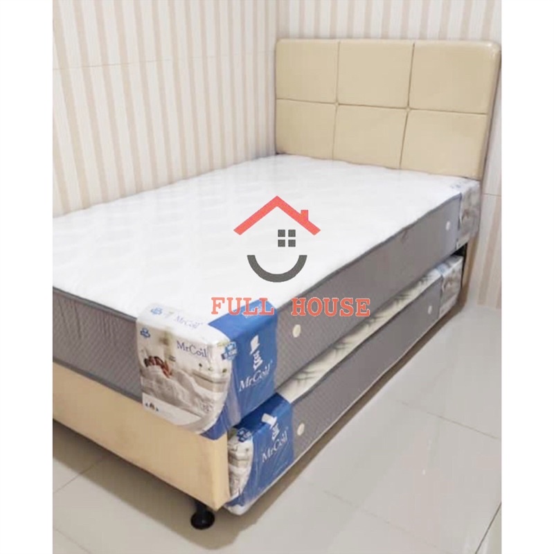 kasur springbed sorong 2in1 matras lengkap dengan sandaran mr coil termurah