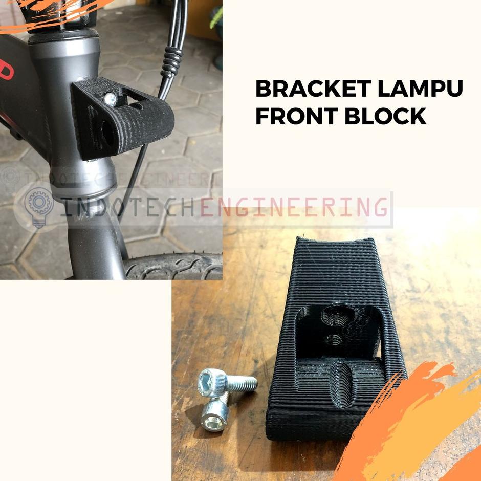 Keluaran Terbaru.. Bracket Lampu Depan Sepeda Lipat Front Block