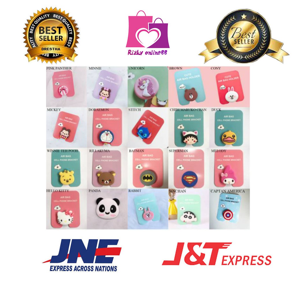 Rizkyonline88 pop socket hp karakter cartoon popsocket 3D murah batam pop socket import aksesoris