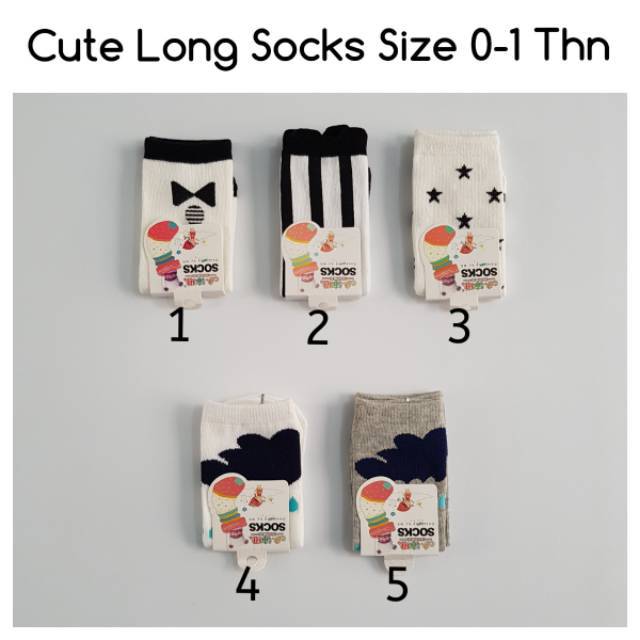 Kaos Kaki Bayi / Cute Long Socks