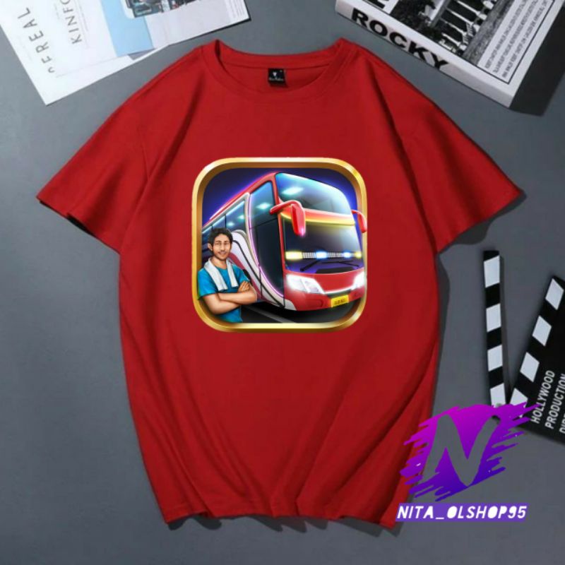 bus simulator baju kaos anak dan dewasa bus simulator