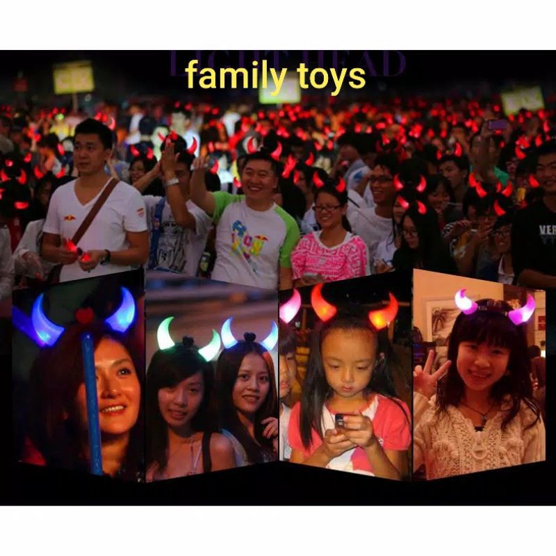 family games Bando led lampu tanduk devil party tahun baru natal ulang tahun anak dewasa