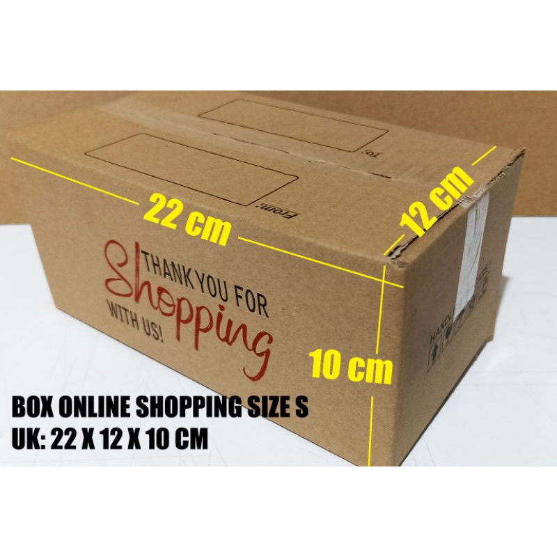 

Karton Box BARU, untuk packaging, Size S