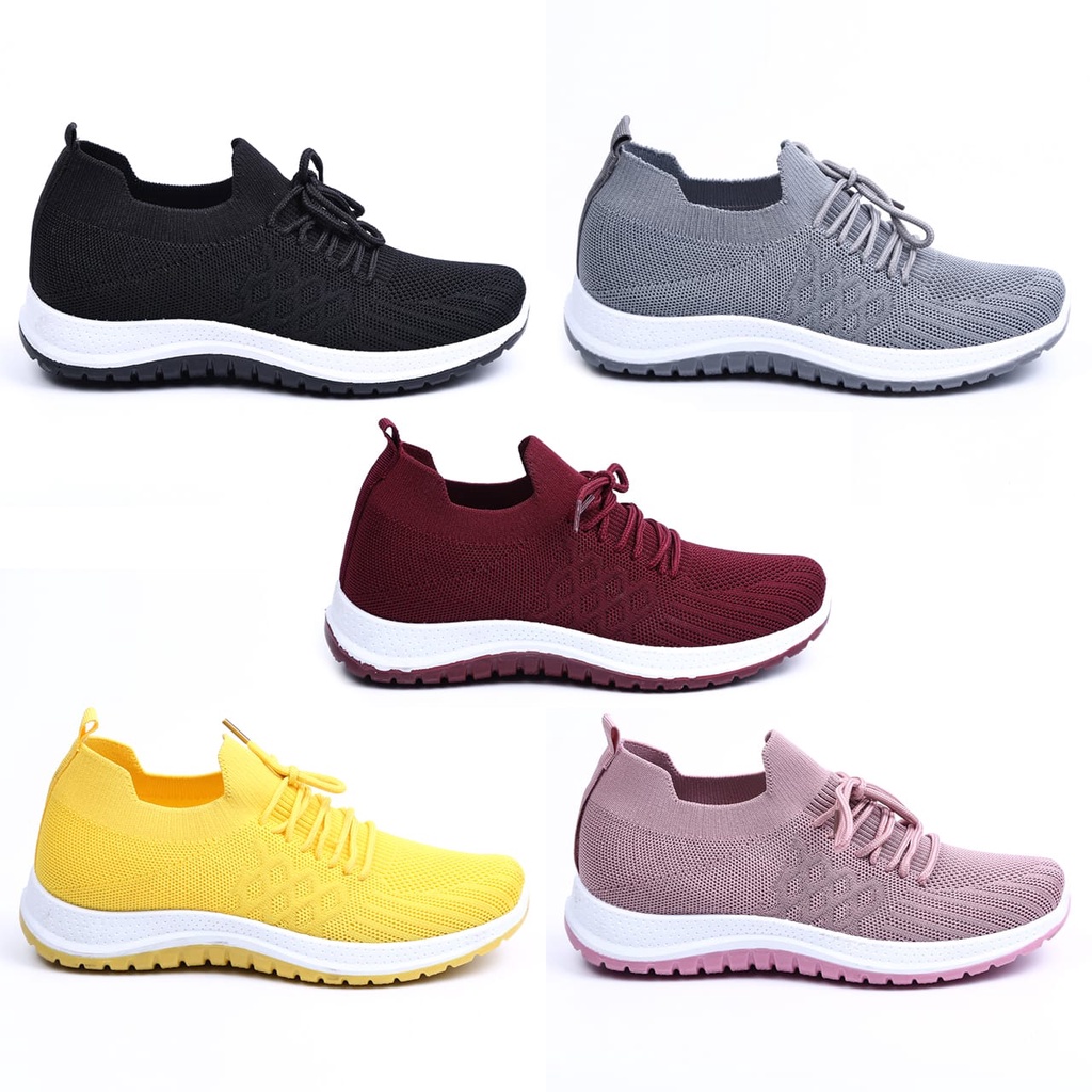 Sepatu Wanita Sneakers Cewek Sport Shoes Kasual Fashion Shoes Wanita New Model - A1070