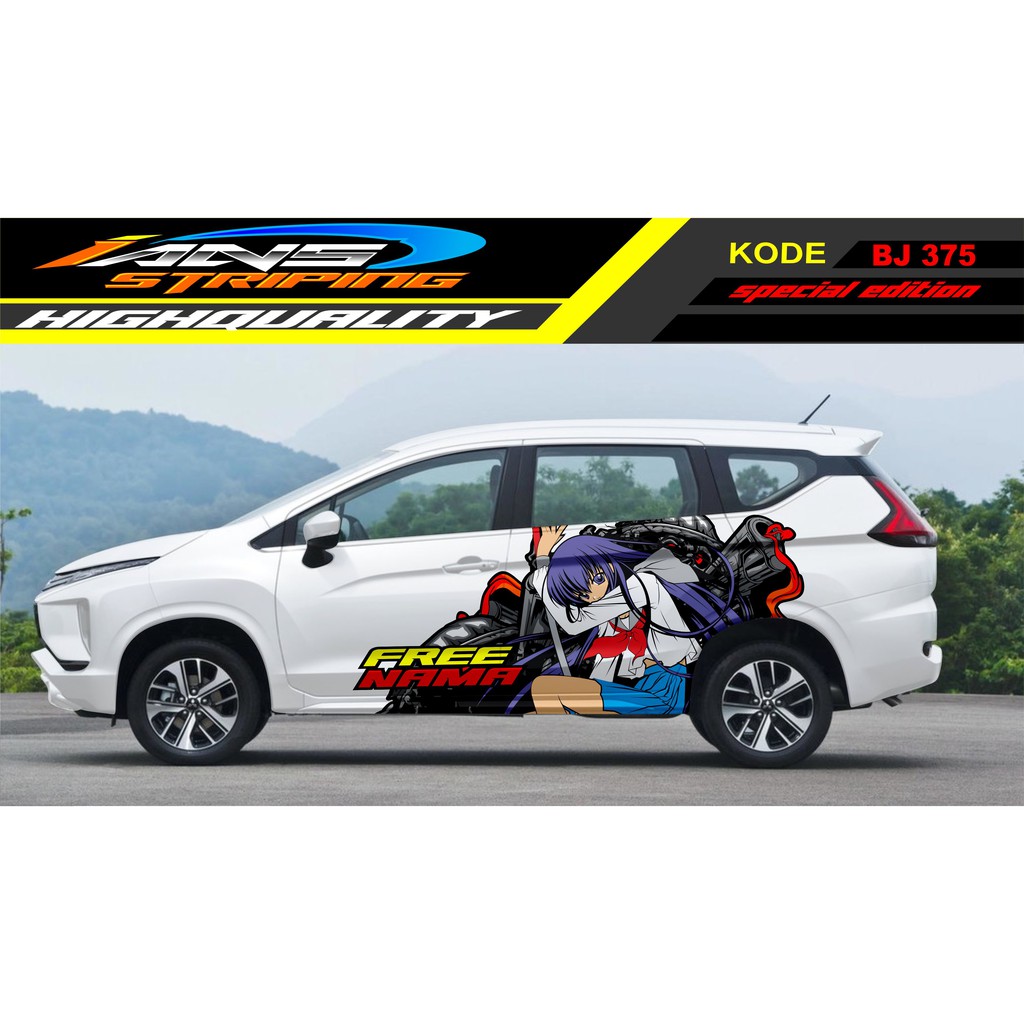 DECAL STICKER MOBIL XPANDER / STIKER MOBIL PAJERO, INNOVA, AVANZA / VARIASI STIKER MOBIL ANIME