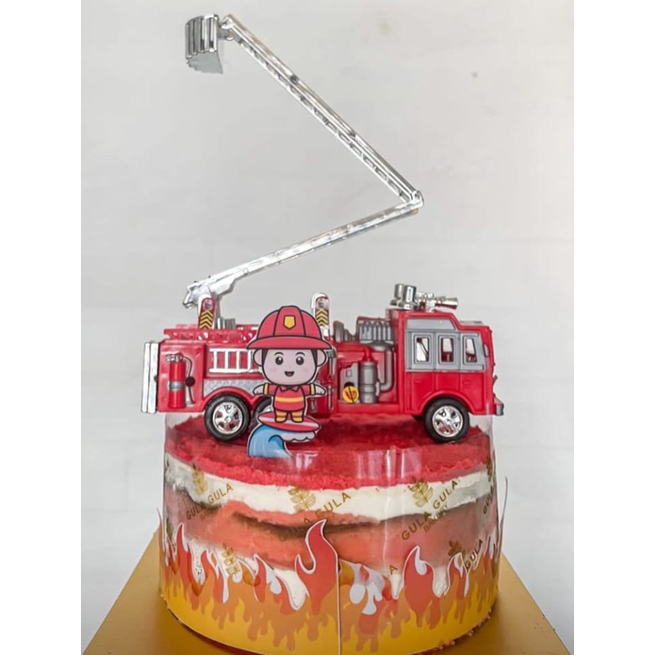 

Naked cake ulang tahun Fire Fighter 16cm enak murah premium