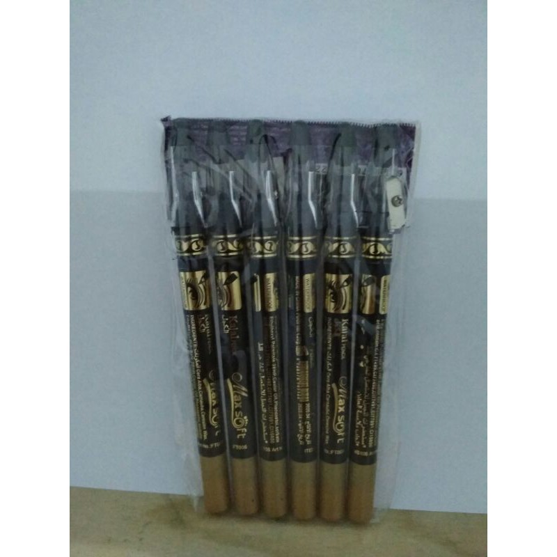

Celak kajal pensil hitam asli impor Saudi plus rautan