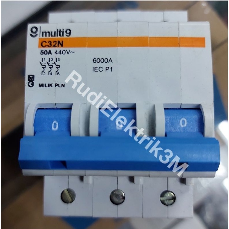 Mcb 3 phase Multi 50A asli PLN