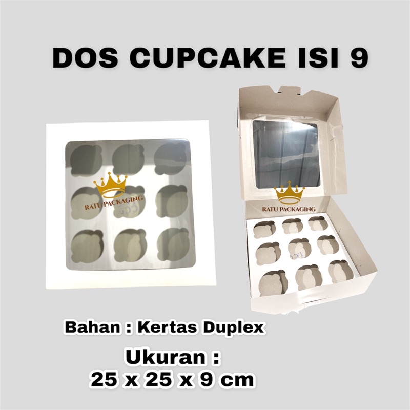 

RATU | Dos DUPLEX CUPCAKE ISI 9 Kue Cupcake isi 9 Kotak Kardus Box Dus Kue Cupcake Putih / Kotak Hampers isi 9 Bahan Duplex