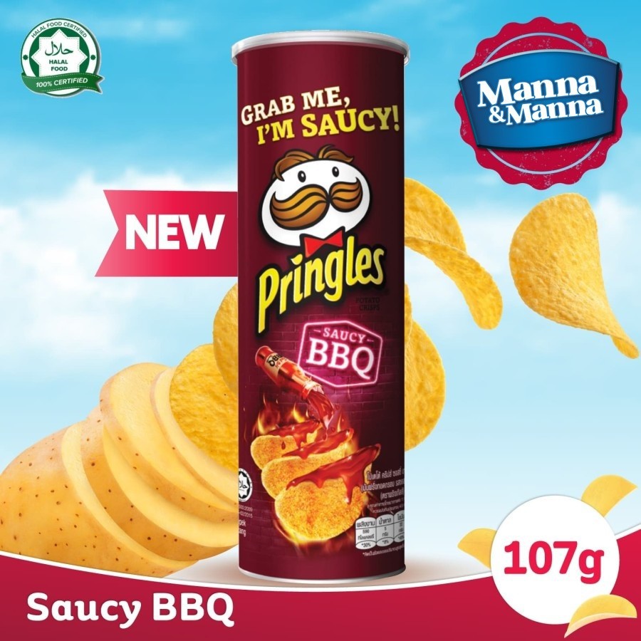 Jual Pringles Saucy Bbq 107 Gram Shopee Indonesia