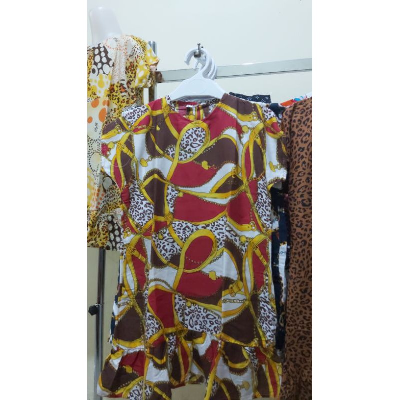 Dress ruffle rayon/daster anak/daster rayon