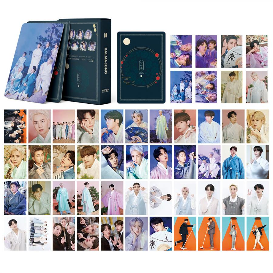 54pcs Kartu Lomo Foto KPOP BTS BLACKPINK Untuk Koleksi