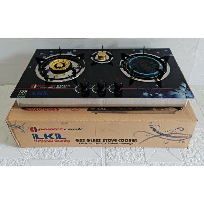 Kompor Tanam Kaca LKL 3 Tungku Bara Tornado