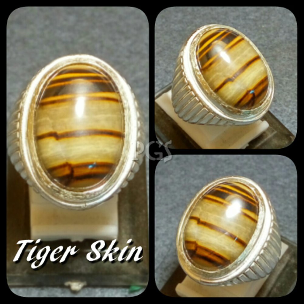 CINCIN BATU AKIK TIGER SKIN TERMURAH DAN ISTIMEWA