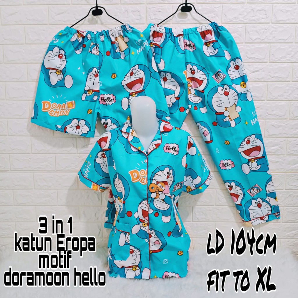 Harga Piyama Doraemon Terbaik Pakaian Tidur Piyama Pakaian Wanita Juli 2021 Shopee Indonesia