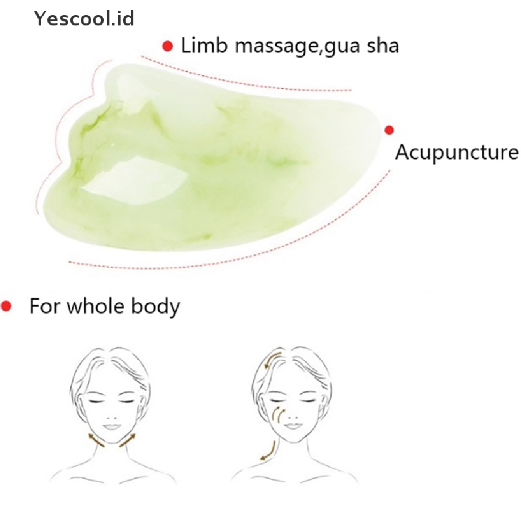 1pc Papan Scraper Gua Sha Pesan Tubuh Bahan Resin Alami Untuk Alat Perawatan Kesehatan