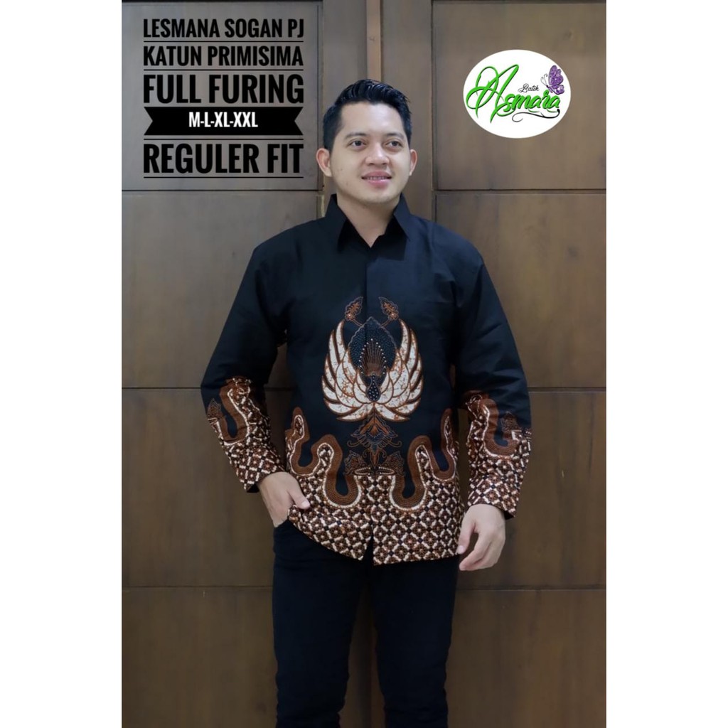 LESMANA SOGAN ASMARA BATIKSOLOAMANAH KEMEJA BAJU BATIK PRIA SOLO LENGAN PANJANG PENDEK LAPIS FURING ATASAN BATIK PREMIUM MODERN KATUN HALUS AJISAKA MERAH SEKAR ARUM MELATI BIRU MAJALAYA SASTRO BIRU KELABANG TOSCA KELABANG TOSCA NDRAU KUNING ARDANA BIRU