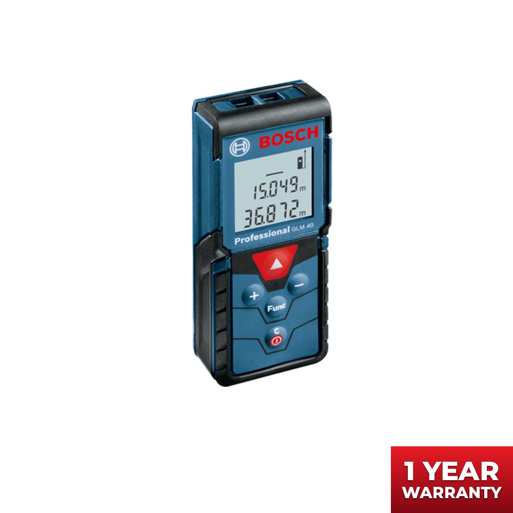 BOSCH Laser Distance Meter / Pengukur Jarak Laser 40Meter GLM 40