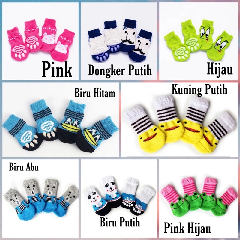 Kaos Kaki Motif Anjing dan Kucing Pet Sock Cat Dog sock