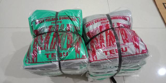 Jas Hujan Plastik Setelan kombinasi (Jaket + Celana) TEBU Plastik
