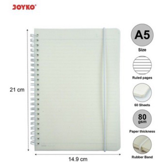 Joyko Notebook NB-700 Dotted Dot Titik / Grid Matematika / Plain Polos / Ruled Garis Buku Catatan A5-3