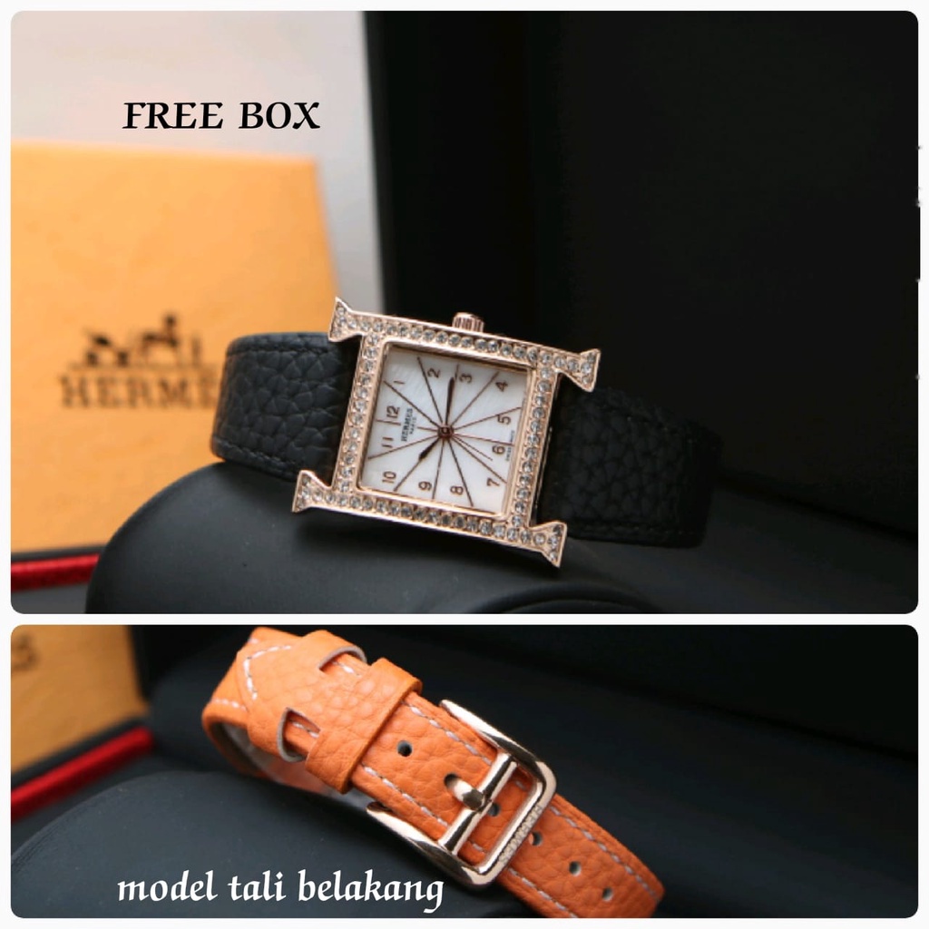 Grosiran Jam Tangan Wanita Fashion 27130LV Analog Strap Kulit Tanggal Aktif Free Box Exclusive dan Baterai Cadangan (COD)