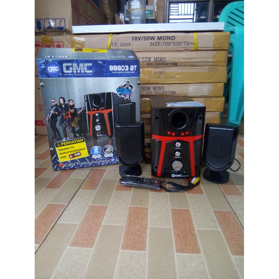 SPEAKER GMC 888D3 BLUETOOTH USB FULL BASS ORIGINAL