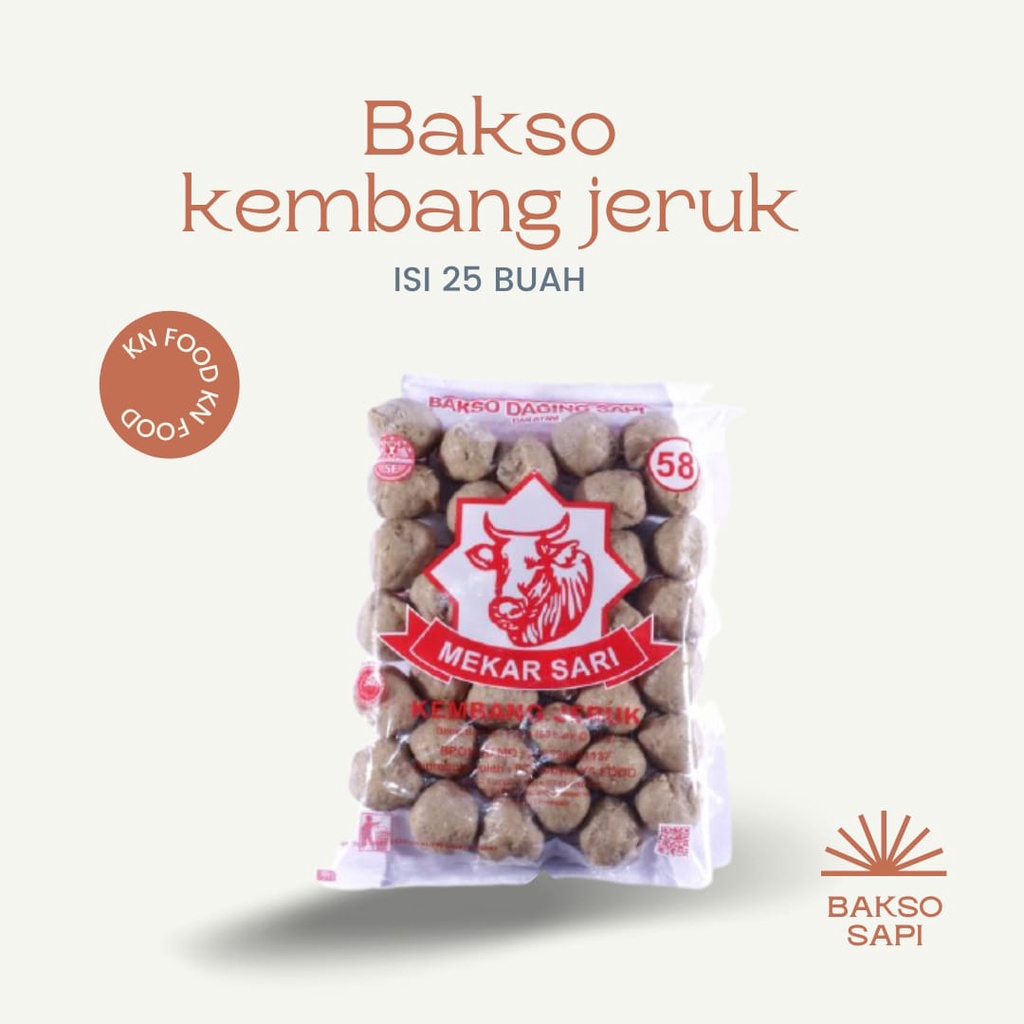 

BAKSO ASLI DAGING SAPI & AYAM/BAKSO KEMBANG JERUK/ISI 25 BIJI/BAKSO ENAK