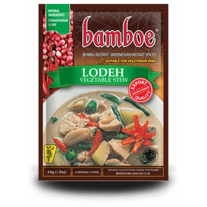 

BUMBU BAMBOE EXPORT LODEH 67 GRAM | BUMBU DAPUR | BUMBU INSTANT