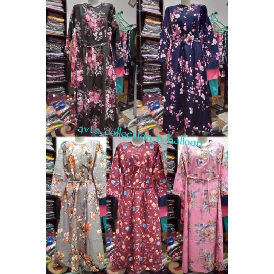 *OBRAL BESAR* GAMIS WANITA MOTIF BUNGA/ Cuci Gudang GAMIS MUSLIMAH Motif bunga