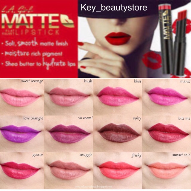LA GIRL MATTE VELVET LIPSTICK