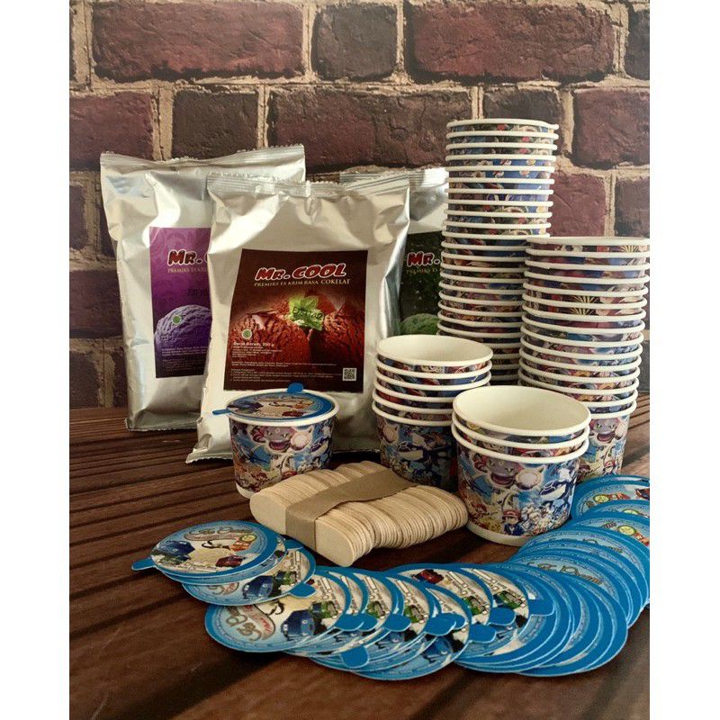 

paket 500gr bubuk ice cream+50 cup gambar