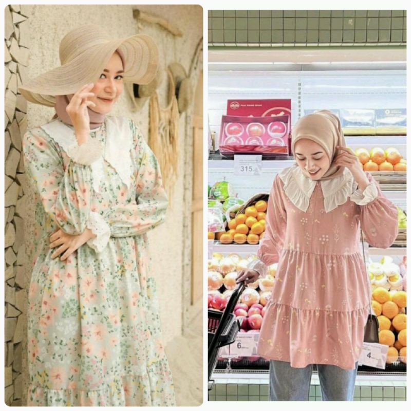 Selena blouse rosemary size M audrey midi sage size M by vanilla hijab
