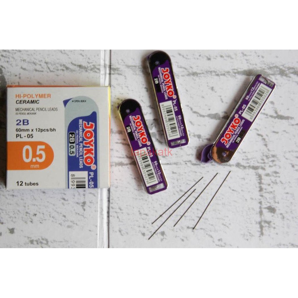 

ISI PENSIL MEKANIK JOYKO 2B 0-5 (1 TUBE) +