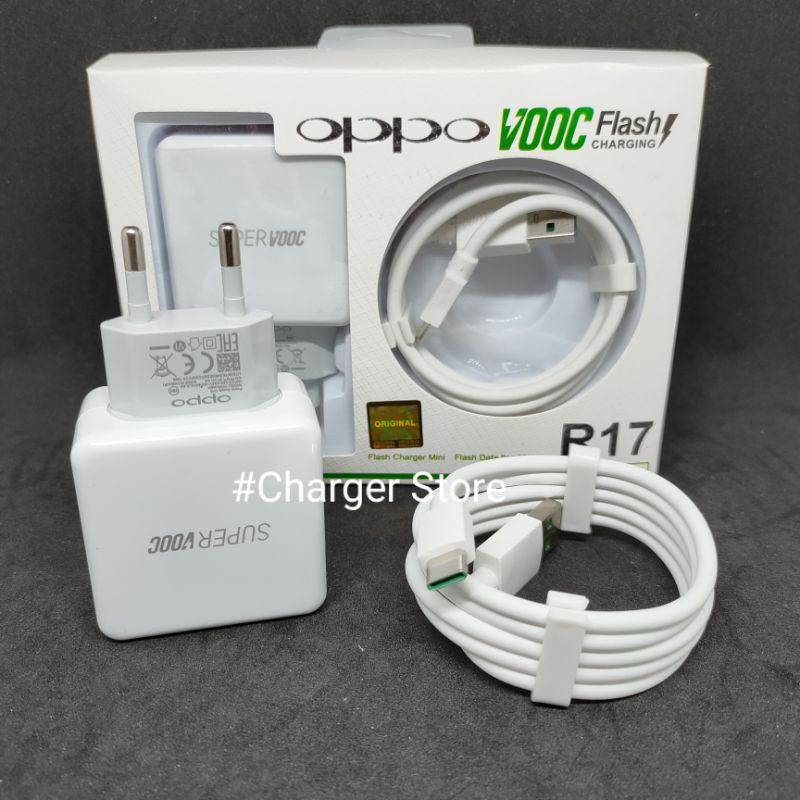 Charger Oppo VOOC 4A R15 R17 Type C ORIGINAL VOOC FAST CHARGING