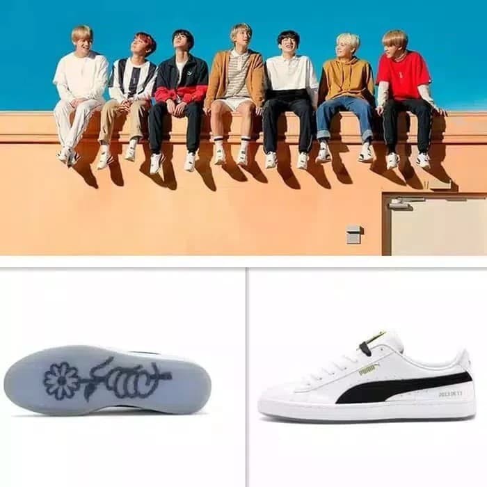 HARGA HEMAT SEPATU PUMA X BTS Basket court versi BTS SEPATU TRENDSEPATU TERLARIS