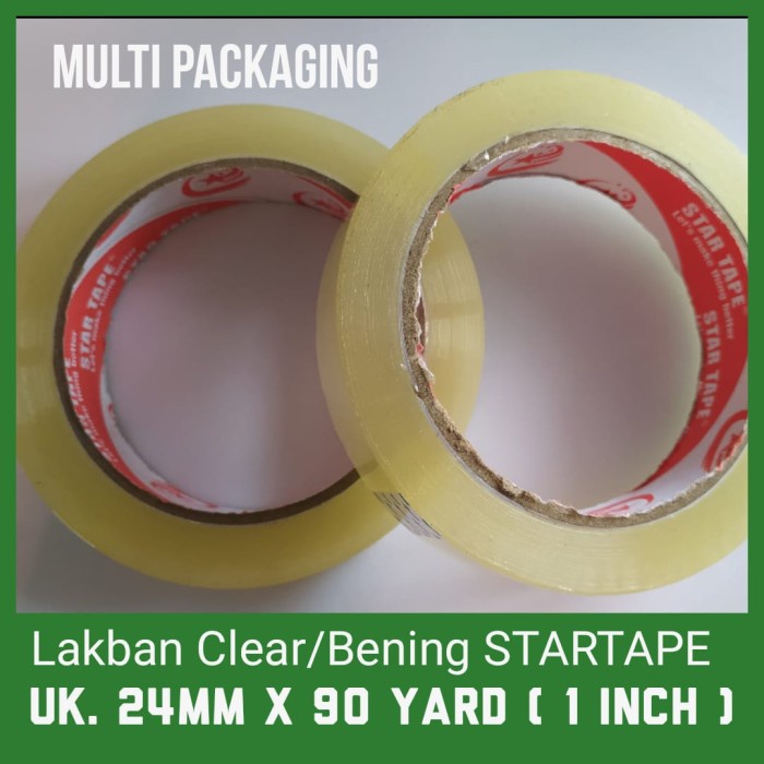 

PEREKAT-PENGIKAT- LAKBAN BENING STAR TAPE UK 1 INCH X 90 YARD X 45 MICRON - CLEAR / BENING