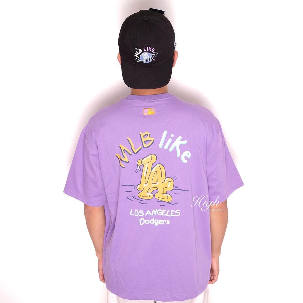 MLB Like LA Back Logo Overfit Tee - Violet