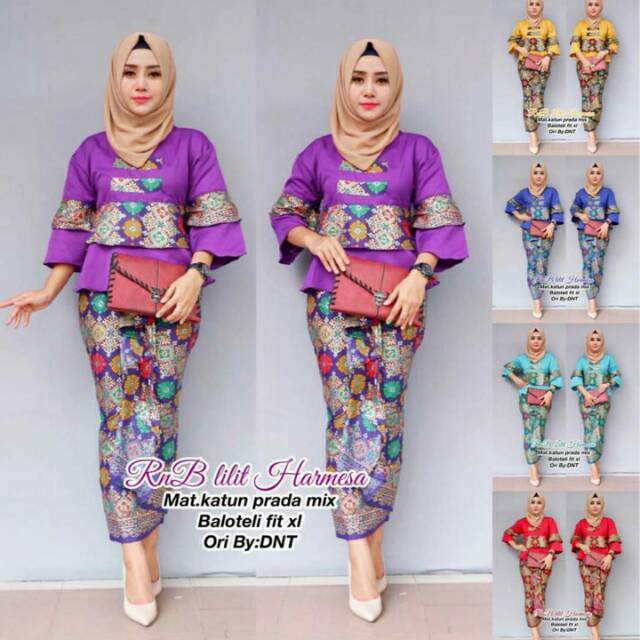 Setelan wanita rnb lilit harmesa setelan batik modern kebaya modern setelan wanita murah atasan