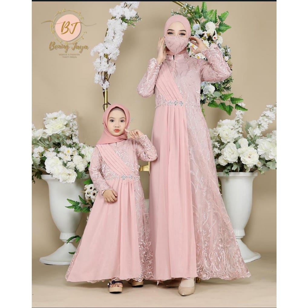 Permata Olshop / Kebaya Couple Ibu dan Anak Perempuan / Kebaya Seragam / Kebaya Modern / Gamis Couple Ibu dan Anak / Kebaya Gamis Modern Terbaru