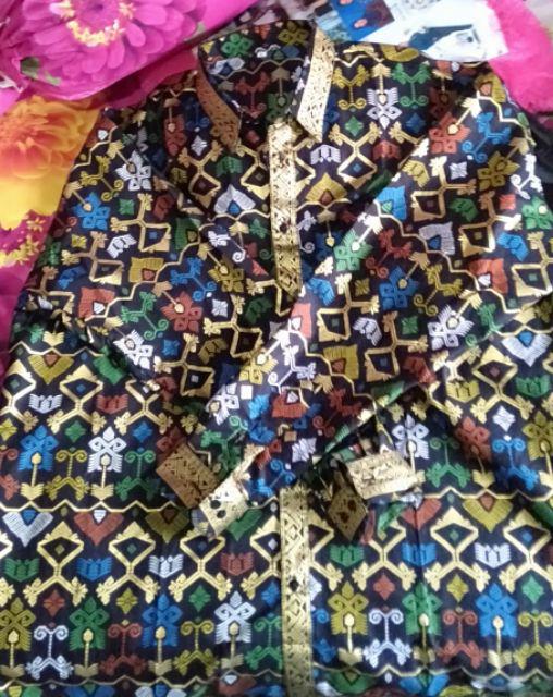 Qnunbatik Kemeja Batik Lengan Panjang Standard - Jumbo 5l Mentari Prodo