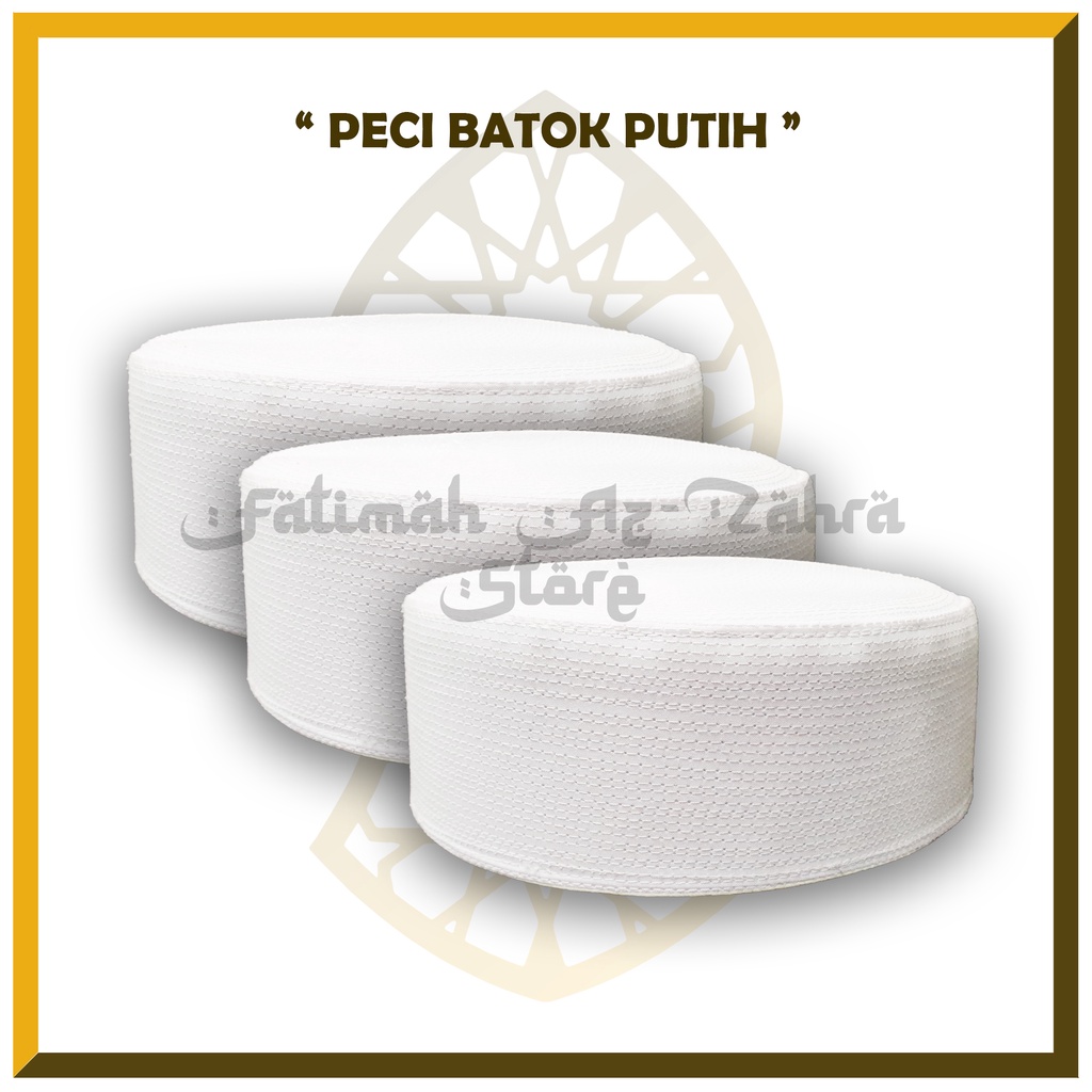 Peci Batok Pendek Tinggi 7 Cm Peci Putih Pendek