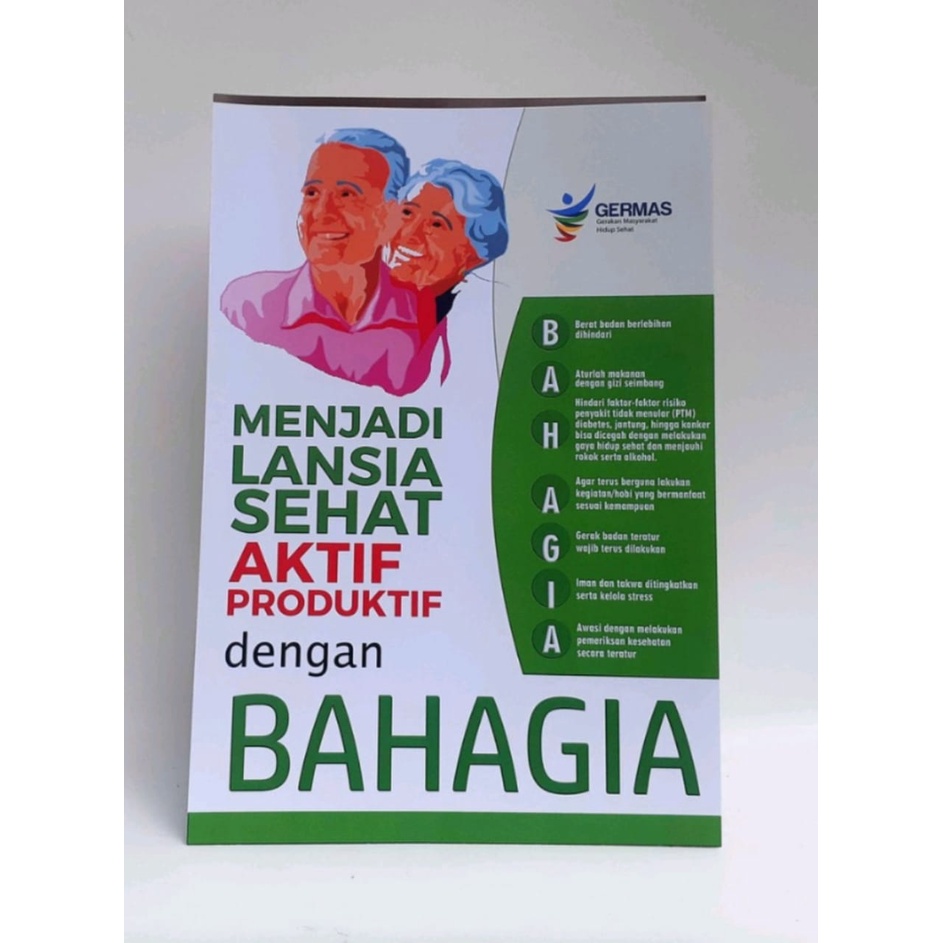 Poster Kesehatan, Poster Lansia Bahagia kode 66